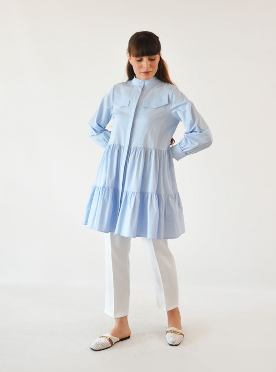 Alice Katlı Tunik - Bebe Mavisi