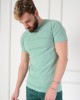Basic Slim Fit Yeşil Erkek Tişört